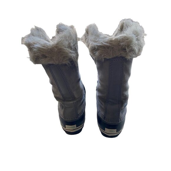 Sorel NY1858-052 Joan of Arctic Gray Fur Lined Winter Snow Boots Women's 7 - Picture 3 of 8